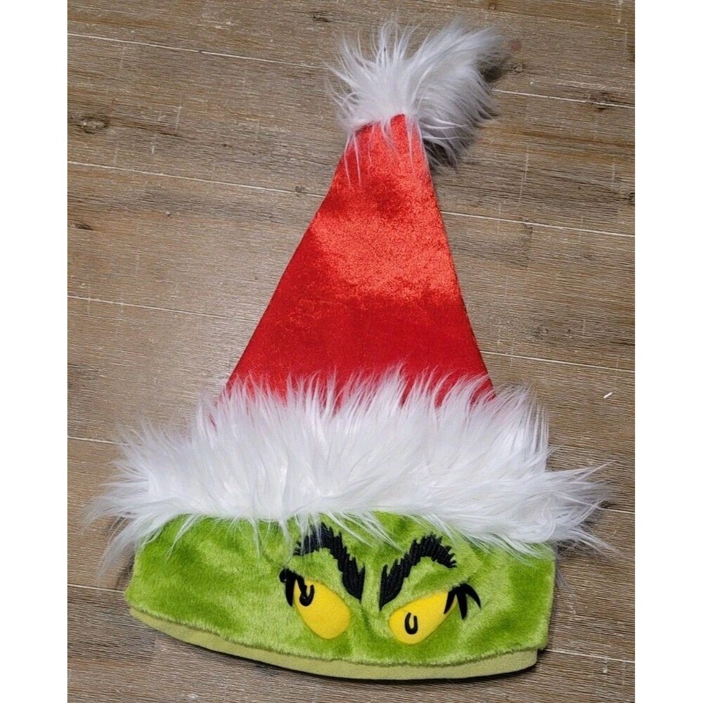 The Grinch Universal Studios Parks Costume Red Santa Hat Adjustable